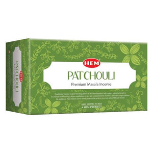 HEM Fragrances Patchouli Premium Masala Incense 15G 7.8" 15G/ Pack 12 Packs/ Box