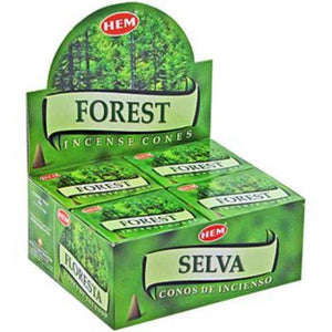 HEM Fragrances Forest Cones 1" 10 Cones/ Pack 12 Packs/ Display Box & Burns: 30 Minutes/Cone