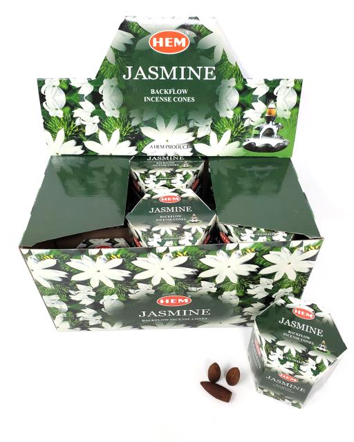 HEM Fragrances Jasmine Backflow Incense Cones 480 Pcs 1.2