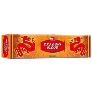 HEM Fragrances Dragon Blood Tall Hexa Incense Sticks 16" 10 Sticks/ Tube 6 Tubes/ Box