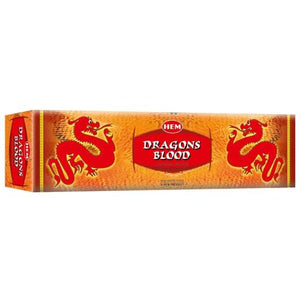 HEM Fragrances Dragon Blood Tall Hexa Incense Sticks 10 Sticks/ Tube 6 Tubes/ Box