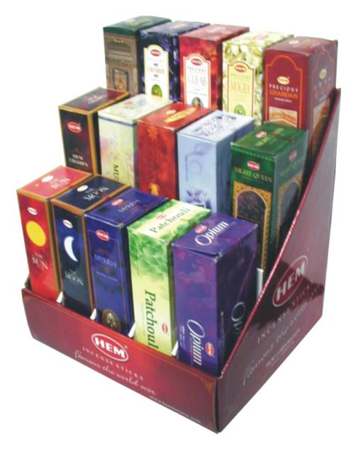 HEM Fragrances Hexa Incense Sticks Empty Display Box Holds 15 Hexagonal Boxes