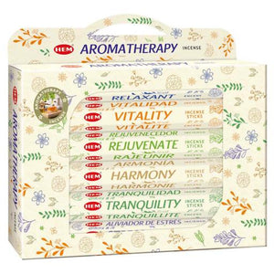 HEM Fragrances Aromatherapy Gift Pack 9" 20 Sticks/Tube 6 Tubes/Box