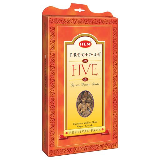 HEM Fragrances Precious Five Festival Gift Pack 20 Sticks/Tube 6 Tubes/Box