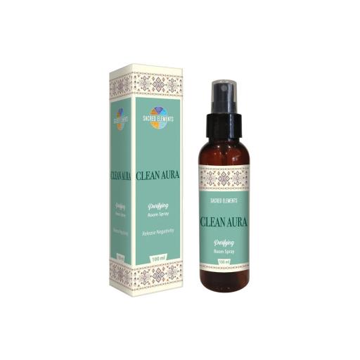 HEM Fragrances Sacred Elements Clean Aura (Purifying) Room Spray  100 Ml Cinnamon Fragrance Made With Organic Ingredients: Essential Oil Emulsifier Aqua