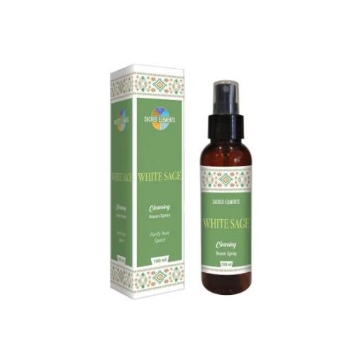 HEM Fragrances Sacred Elements White Sage (Cleansing) Room Spray 100 Ml White Sage Incense Made With Organic Ingredients: Essential Oil Emulsifier Aqua