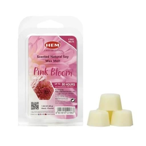 HEM Fragrances Pink Bloom Scented Wax Melts 1.69Oz/Melt 6 Wax Melts/Packet 12 Packets/Box