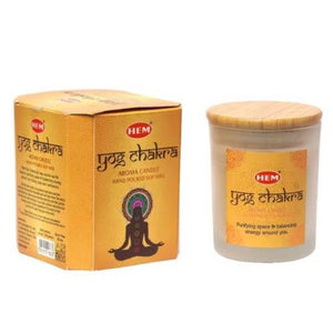 HEM Fragrances Scented Yog Chakra Jar Wax Candle 4.4 Oz 4.4Oz