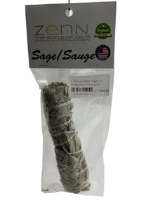 ZenN California White Sage 5-6" (Individually Packaged) Individually Packaged Natural Product; Colour & Size May Vary