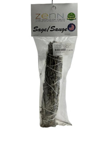 ZenN California White Sage 8-9" (Individually Packaged) Individually Packaged Natural Product; Colour & Size May Vary