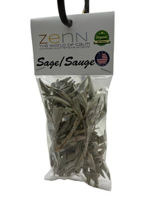 ZenN California White Sage Clusters 28-29G/1Oz Individually Packaged Natural Product; Colour & Size May Vary