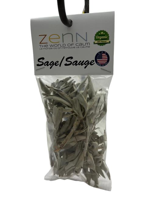 ZenN California White Sage Clusters 28-29G/1Oz Individually Packaged Natural Product; Colour & Size May Vary