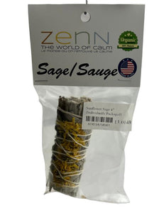 ZenN Sunflower Sage 4" (Individually Packaged) Individually Packaged Natural Product; Colour & Size May Vary