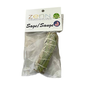 ZenN White Sage & Lemongrass 4" (Individually Packaged) Individually Packaged Natural Product; Colour & Size May Vary