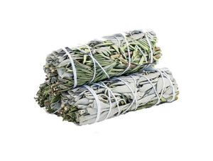 ZenN White Sage & Rosemary 4" Natural Product; Colour & Size May Vary