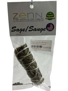 ZenN White Sage & Cedar Mix 4" (Individually Packaged) Individually Packaged Natural Product; Colour & Size May Vary