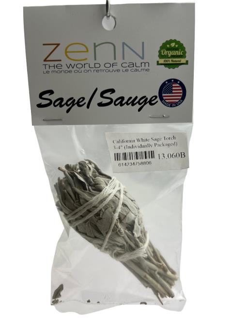 ZenN California White Sage Torch 3-4