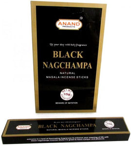 Miscellaneous Black Nag Champa Incense Sticks 15G 7.8" 15G /Pack 12 Packs/ Box