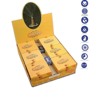 Satya "Nag Champa" Super Sandal Dhoop Cone 12 Cones 1" 12 Cones/ Pack 12 Packs/ Display Box