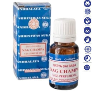 Satya "Nag Champa" Nag Champa Perfume Oil 15 Ml 1/2Oz Combination Of Frangipani (Plumeria) & Sandalwood