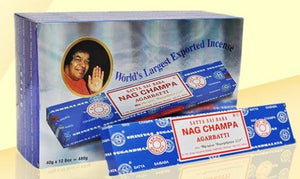 Satya "Nag Champa" Nag Champa 40G Incense Sticks 40G /Pack 12 Packs/ Box & Total 480G