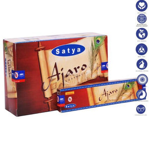 Satya "Nag Champa" Ajaro Incense Sticks 15G 7.8" 15G/ Pack 12 Packs/ Box & Total 180G