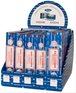 Satya "Nag Champa" Nag Champa 15 40 & 100 Gram Empty Display Nag Champa Empty Display