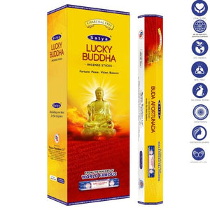 Satya "Nag Champa" Lucky Buddha Incense Sticks 9" 20 Sticks/Tube 6 Tubes/Box