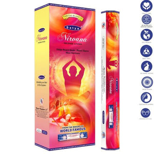 Satya "Nag Champa" Nirvana Incense Sticks 9" 20 Sticks/Tube 6 Tubes/Box