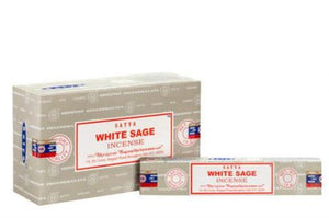 Satya "Nag Champa" White Sage (Bng) Incense Sticks 15G 7.8" 15G/ Pack 12 Packs/ Box