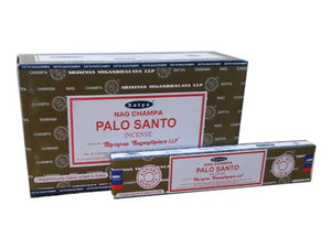 Satya "Nag Champa" Palo Santo Incense Sticks 15G 15G/ Pack 12 Packs/ Box & Total 180G