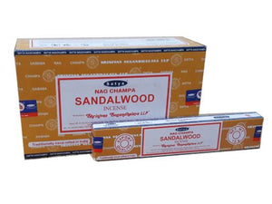 Satya "Nag Champa" Sandalwood Incense Sticks 15G 15G /Pack 12 Packs/ Box & Total 180G