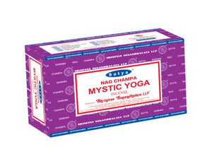 Satya "Nag Champa" Mystic Yoga Incense Sticks 15G 15G/ Pack 12 Packs/ Box & Total 180G