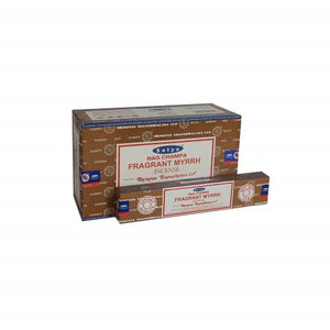 Satya "Nag Champa" Fragrant Myrrh Incense Sticks 15G 15G/ Pack 12 Packs/ Box & Total 180G