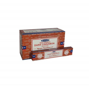 Satya "Nag Champa" Dark Cinnamon Incense Sticks 15G 15G /Pack 12 Packs/ Box & Total 180G