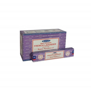 Satya "Nag Champa" French Lavender Incense Sticks 15G 15G /Pack 12 Packs/ Box & Total 180G