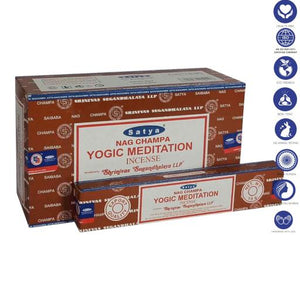 Satya "Nag Champa" Yogic Meditation Incense Sticks 15G 7.8" 15G /Pack 12 Packs/ Box & Total 180G