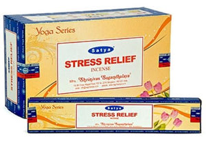 Satya "Nag Champa" Stress Relief Incense Sticks (Yoga Series) 15G 15G /Pack 12 Packs/ Box & Total 180G