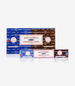 Satya "Nag Champa" Nag Champa  Arabian Oudh 16G Incense Sticks 16G/ Pack 12 Packs/ Box & Total 192G