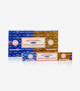 Satya "Nag Champa" Nag Champa  Aromatic Frankincense 16G Incense Sticks 16G/ Pack 12 Packs/ Box & Total 192G