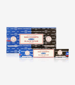 Satya "Nag Champa" Nag Champa  Black Opium 16G Incense Sticks 16G/ Pack 12 Packs/ Box & Total 192G