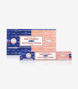 Satya "Nag Champa" Nag Champa  Eqyptian Pyramid 16G Incense Sticks 16G/ Pack 12 Packs/ Box & Total 192G