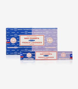 Satya "Nag Champa" Nag Champa  French Lavender 16G Incense Sticks 16G/ Pack 12 Packs/ Box & Total 192G