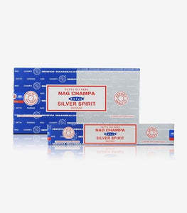 Satya "Nag Champa" Nag Champa  Silver Spirit 16G Incense Sticks 16G/ Pack 12 Packs/ Box & Total 192G