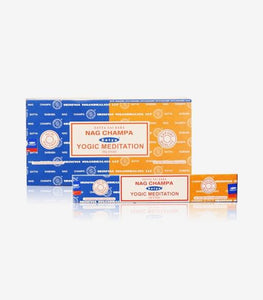 Satya "Nag Champa" Nag Champa  Yogic Meditation 16G Incense Sticks 16G/ Pack 12 Packs/ Box & Total 192G