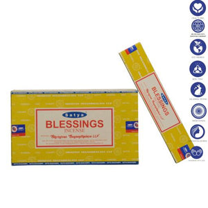 Satya "Nag Champa" Blessings Incense Sticks 15G 7.8" 15 G/ Pack 12 Packs/ Box & Total 180G