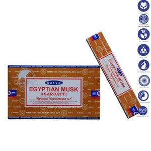 Satya "Nag Champa" Egyptian Musk Incense Sticks 15G 7.8" 15 G/ Pack 12 Packs/ Box & Total 180G