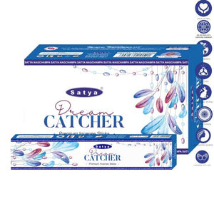 Satya "Nag Champa" Dream Catcher Premium Incense Sticks 15G 7.8" 15G /Pack 12 Packs/ Box & Total 180G