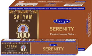 Satya "Nag Champa" Serenity Satyam Premium Incense Sticks 15G 15G /Pack 12 Packs/ Box & Total 180G