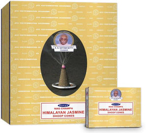 Satya "Nag Champa" Himalayan Jasmine Dhoop Cone 12 Cones 12 Cones/ Pack 12 Packs (144 Cones)/ Display Box